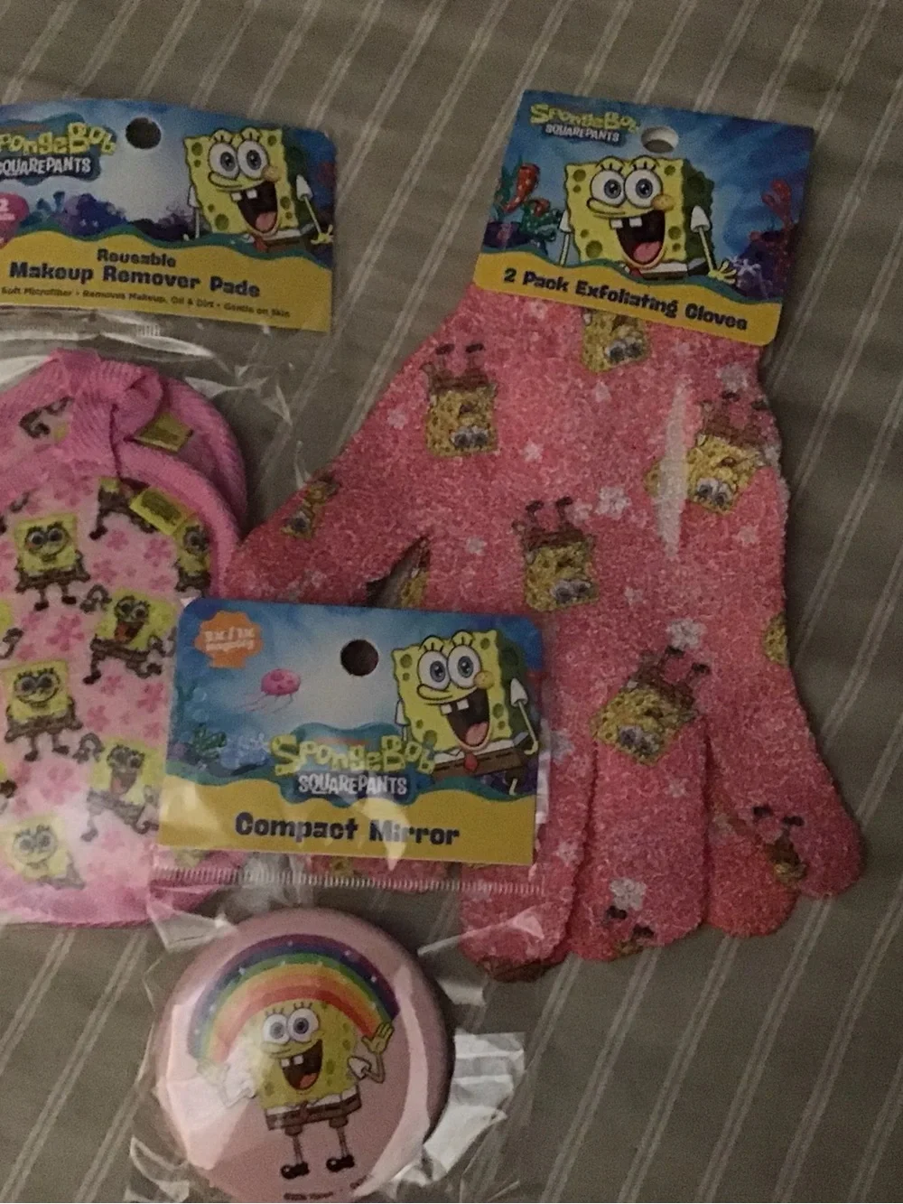 SpongeBob SquarePants Pink Exfoliating Gloves + Accessories